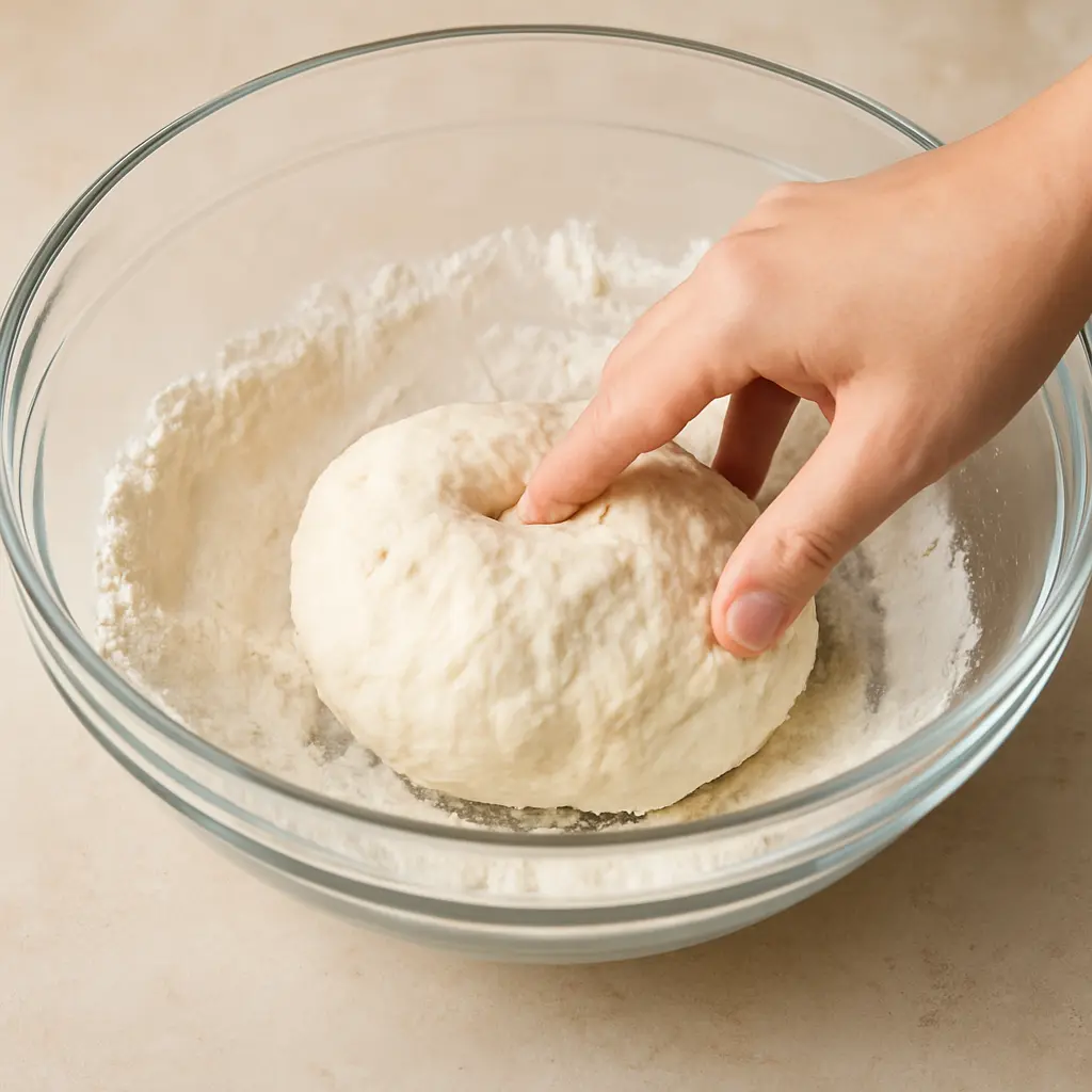 Pan-fried veggie Buns, Making the Dough