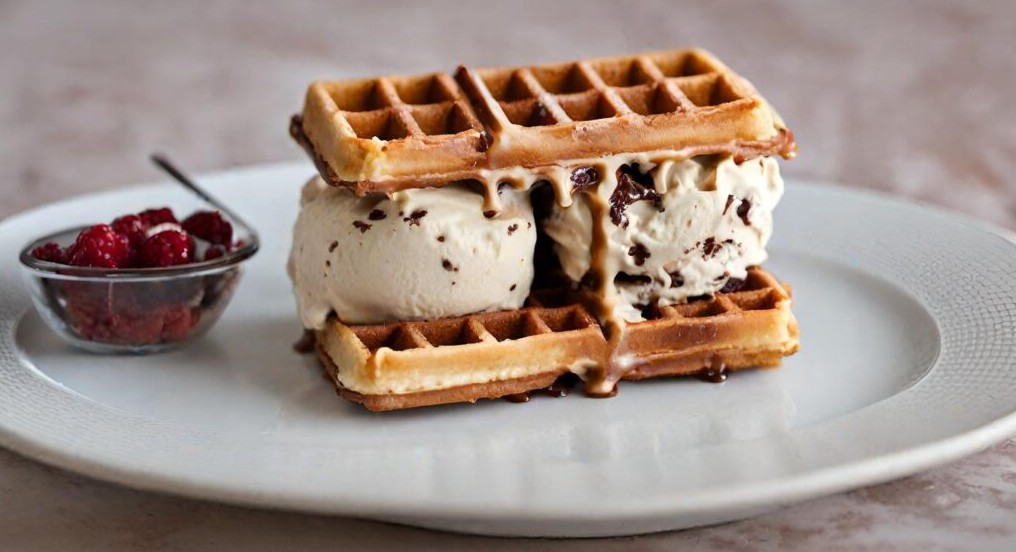 Waffle Ice Cream Sandwiches