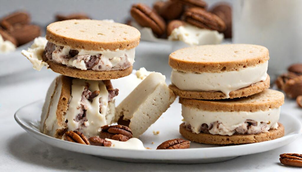 Butter Pecan Ice Cream Sandwiches