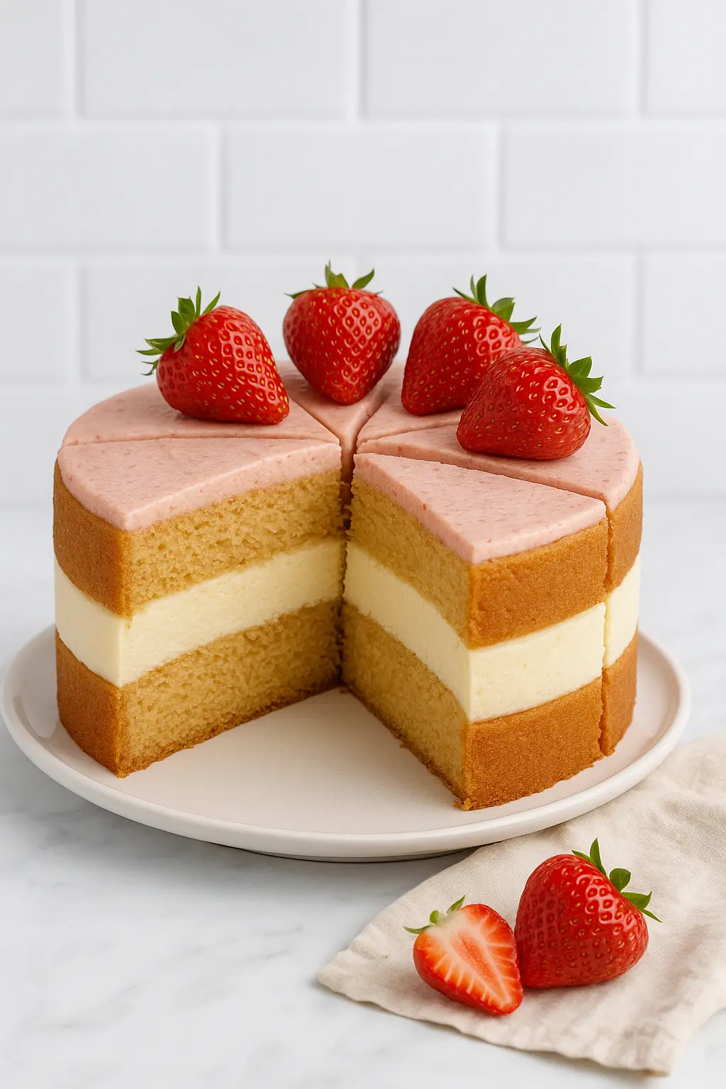 strawberry cheesecake cake recipe