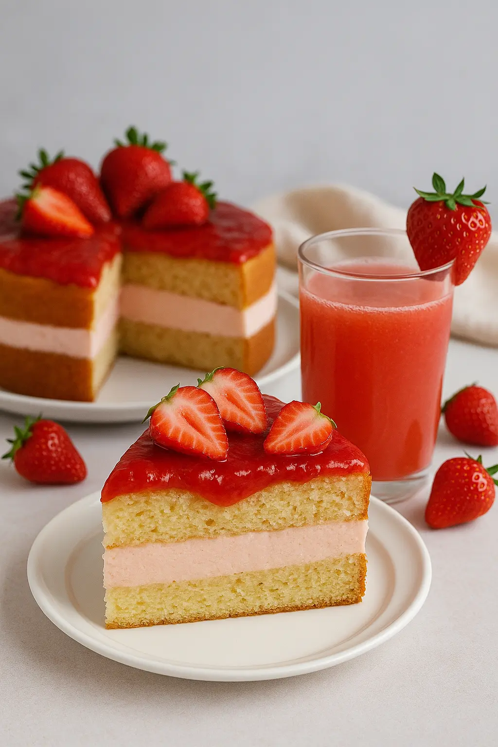 strawberry cheesecake cake recipe