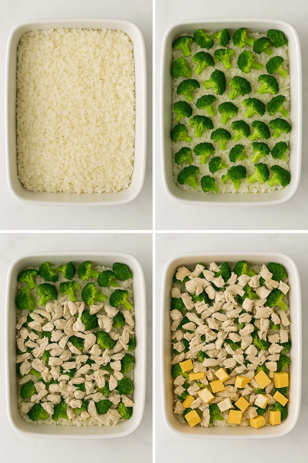 chicken broccoli rice and velveeta cheese casserole