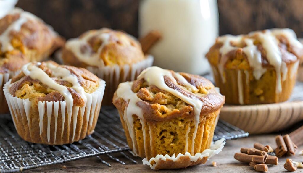 Pumpkin Cream Cheese Swirl Muffins