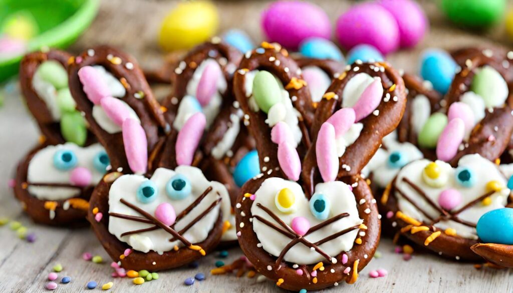Easter Bunny Pretzel Treats