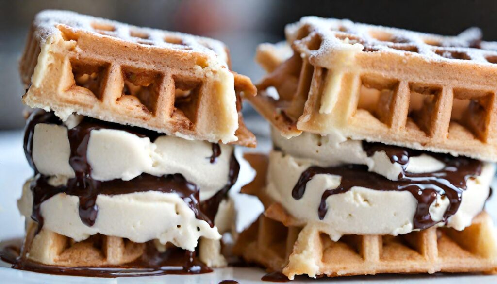 Waffle Ice Cream Sandwiches