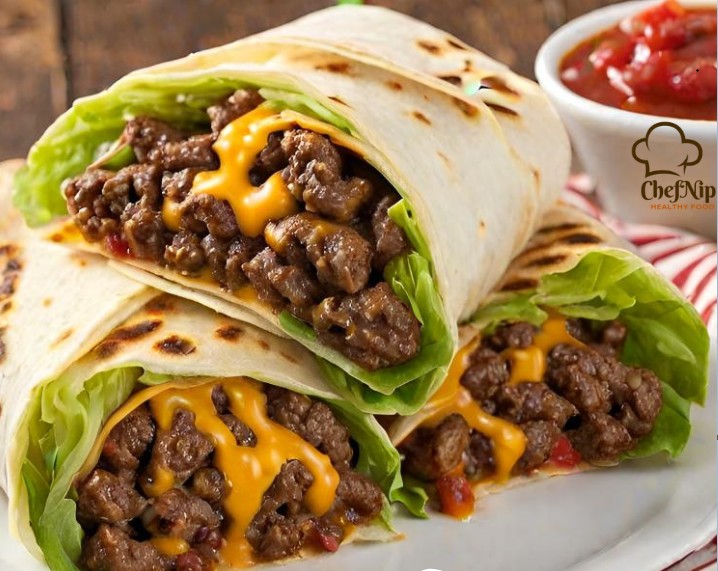 Grilled Cheeseburger Wraps