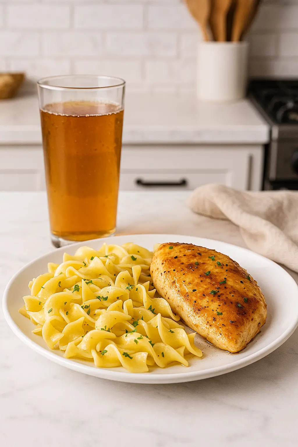 Chicken with Buttered Noodles