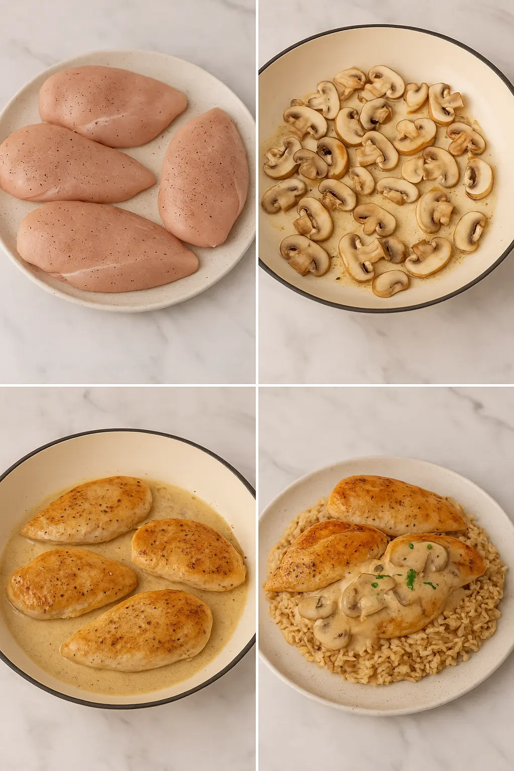 Creamy Smothered Chicken and Rice