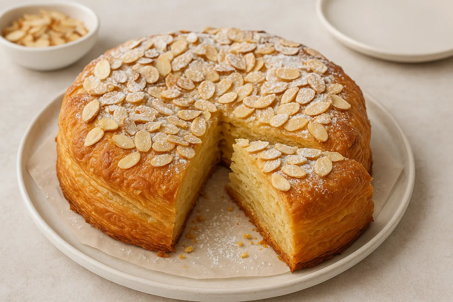 almond croissant cake