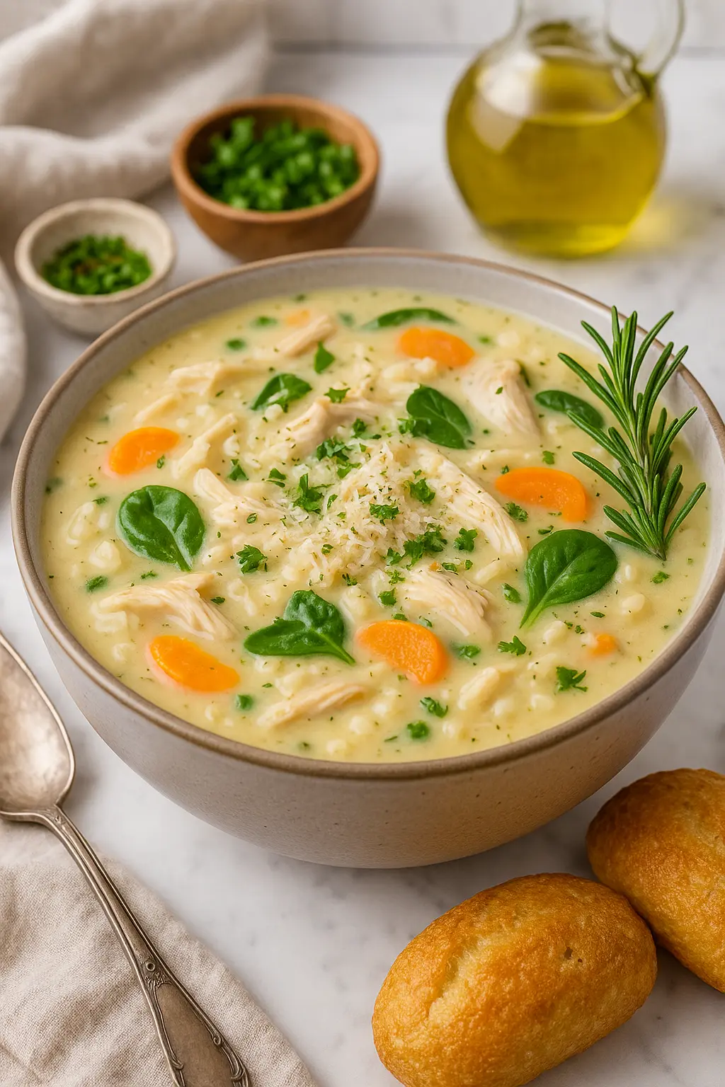 The Best Creamy Chicken and Rice Soup Recipe