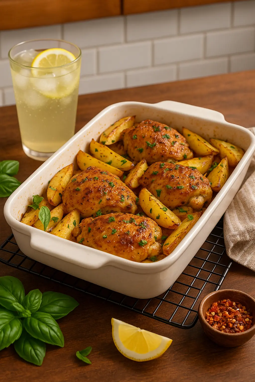 dishes in oven