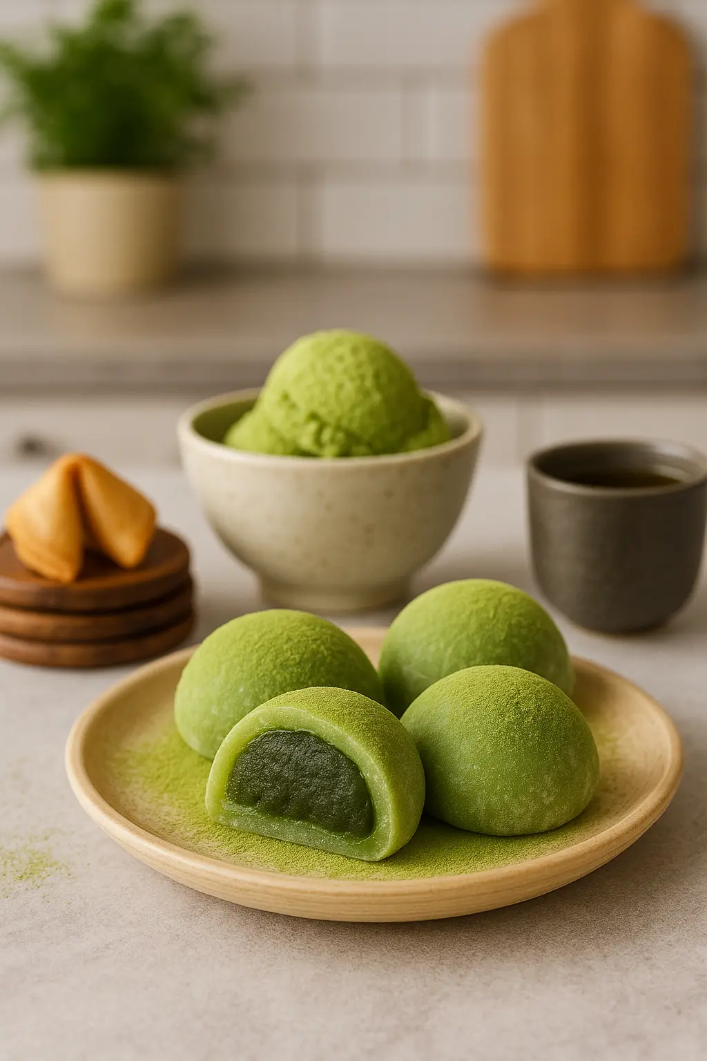 Green Tea Mochi Recipe with a Creamy Surprise Inside!