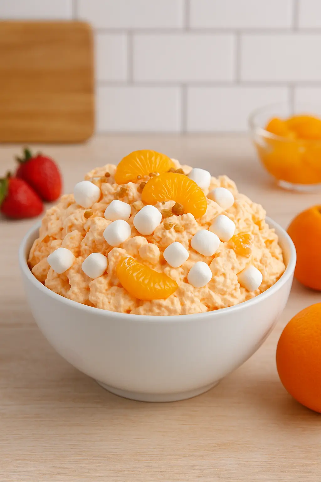 Easy Homemade Orange Fluff Salad
