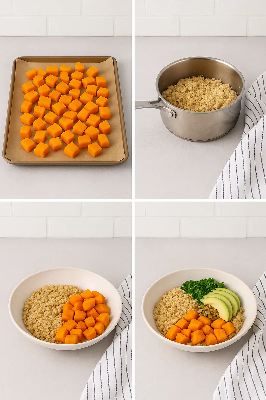  butternut squash and quinoa bowl
