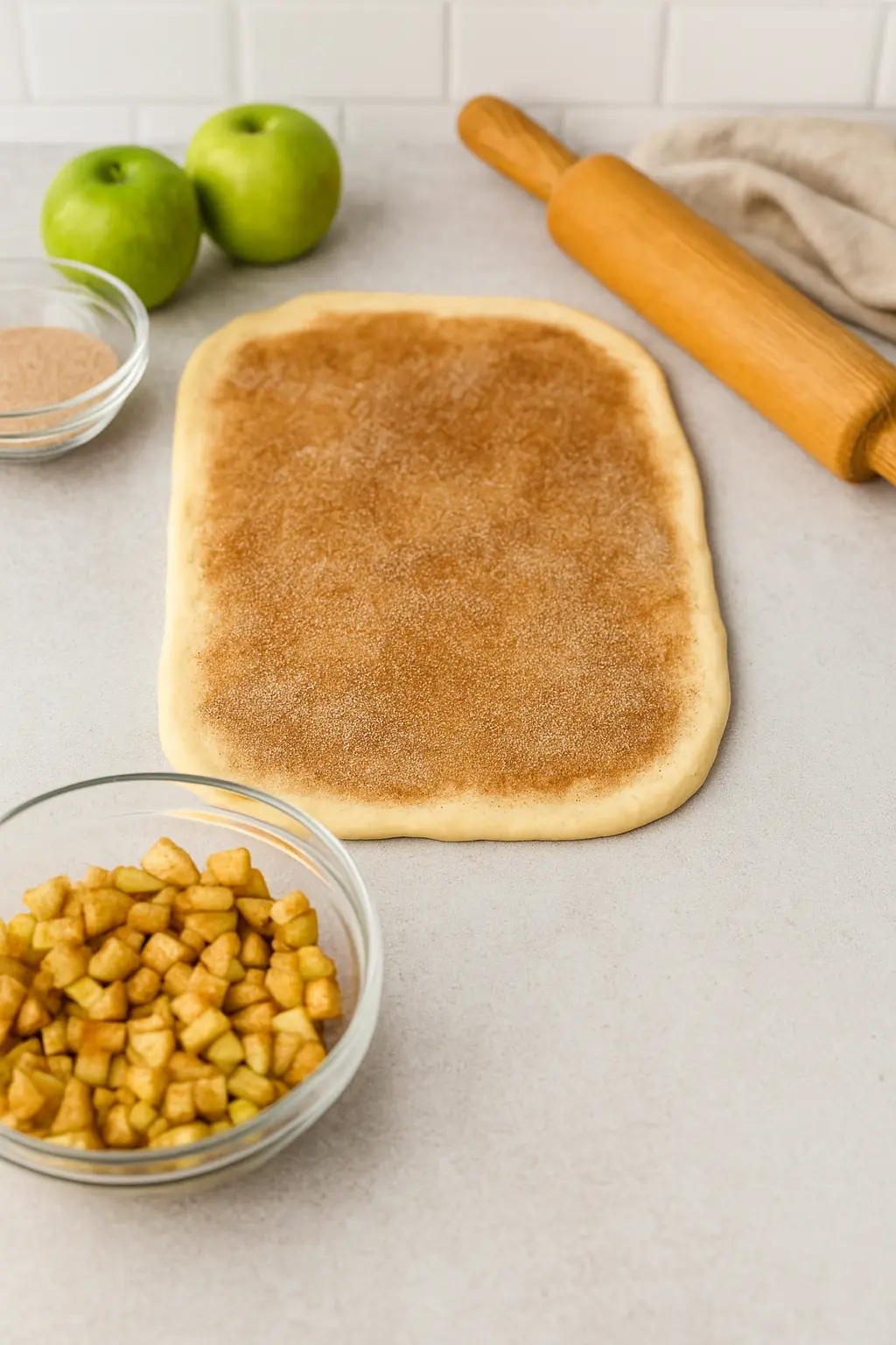 caramel apple cinnamon roll delight