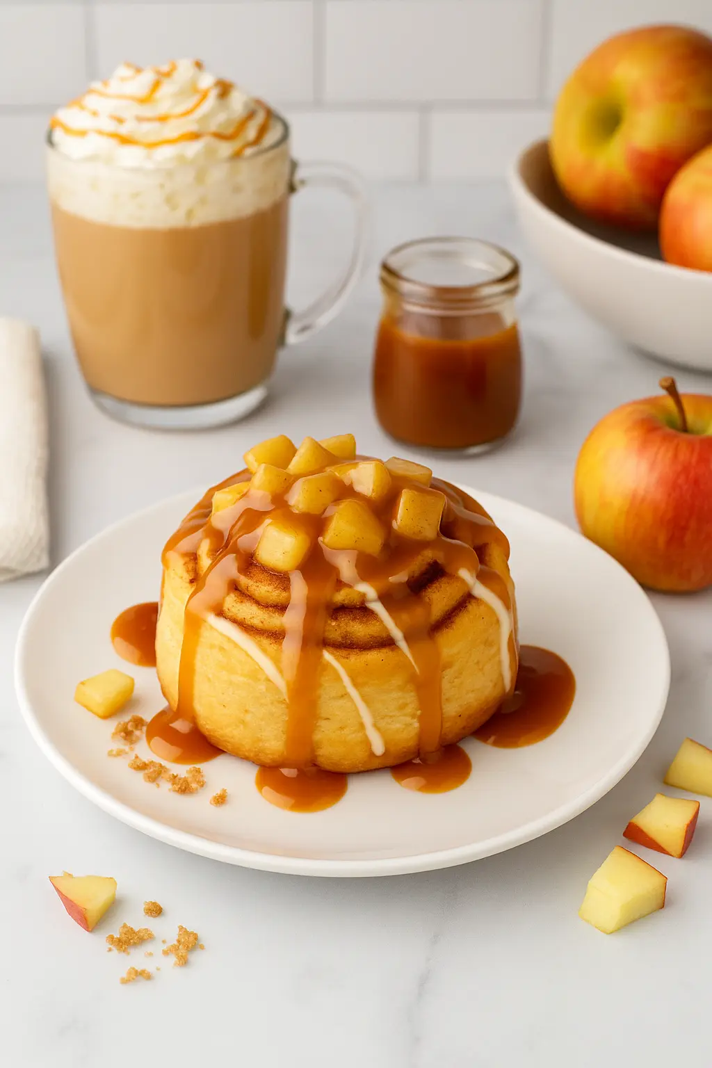 caramel apple cinnamon roll delight
