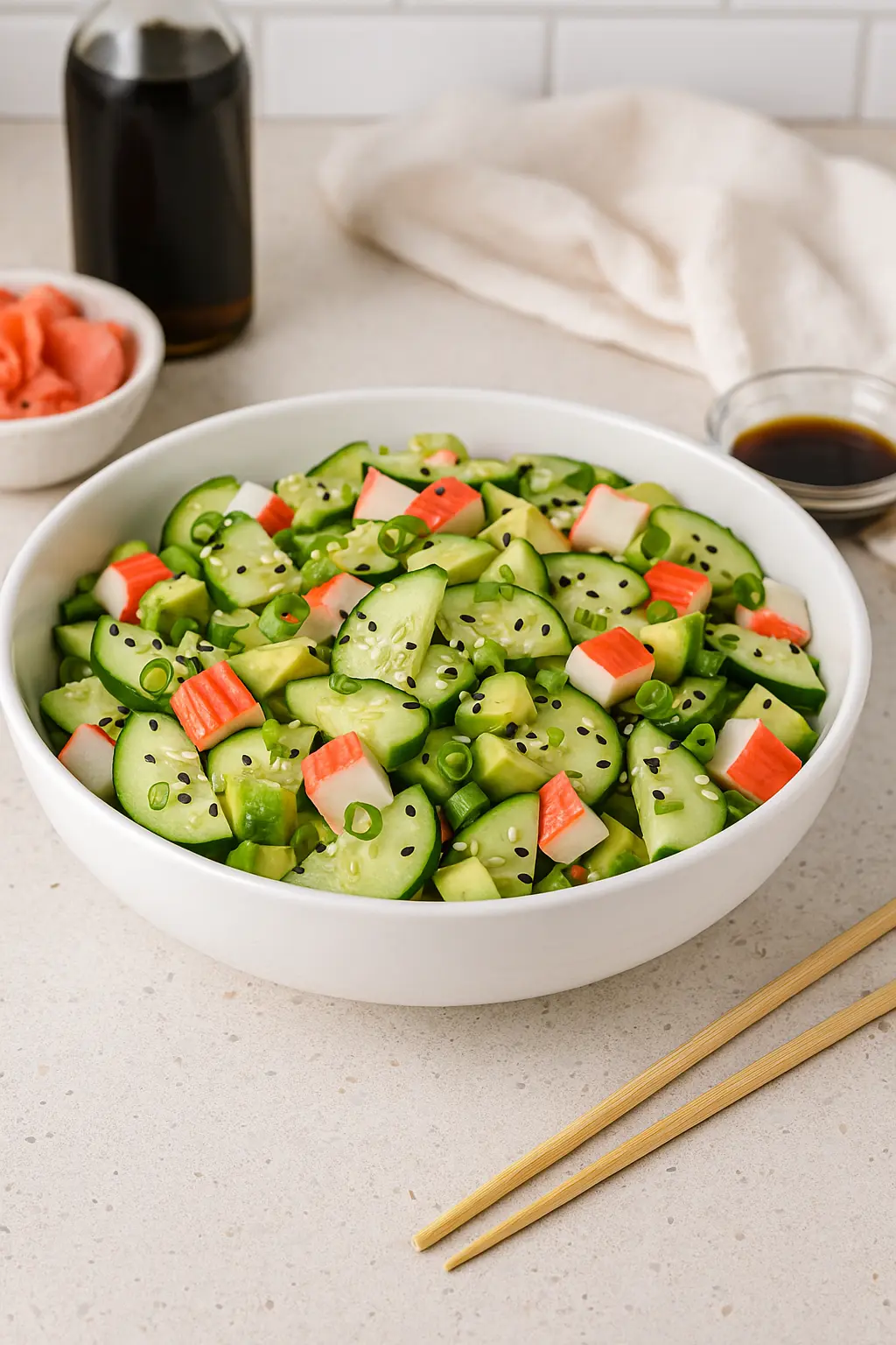 California Roll Cucumber Salad