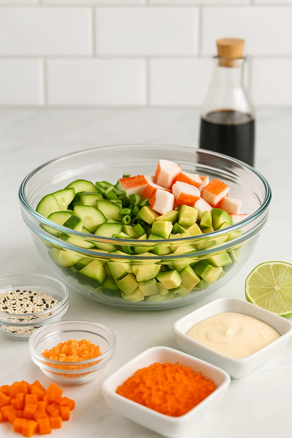 California Roll Cucumber Salad