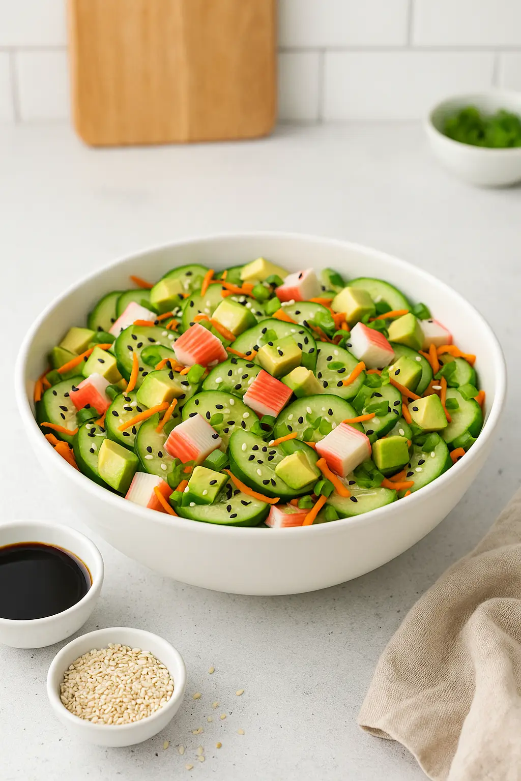 How to Make a California Roll Cucumber Salad in Just 10 Minutes