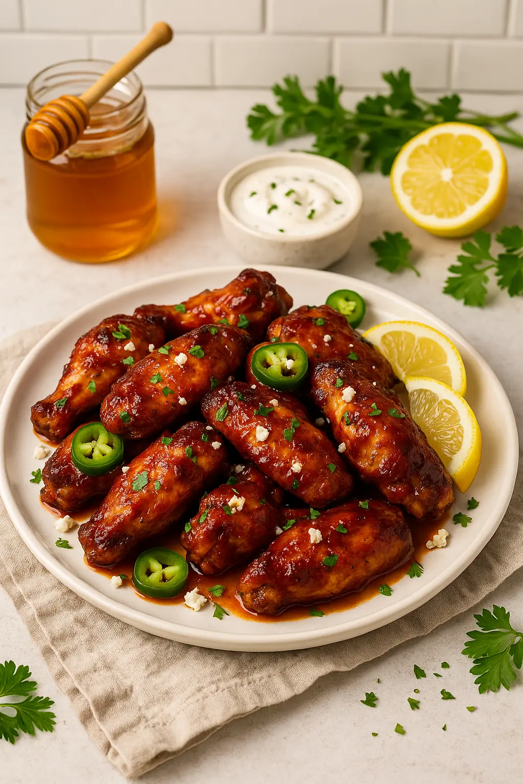 Homemade Honey Barbecue Chicken Wings