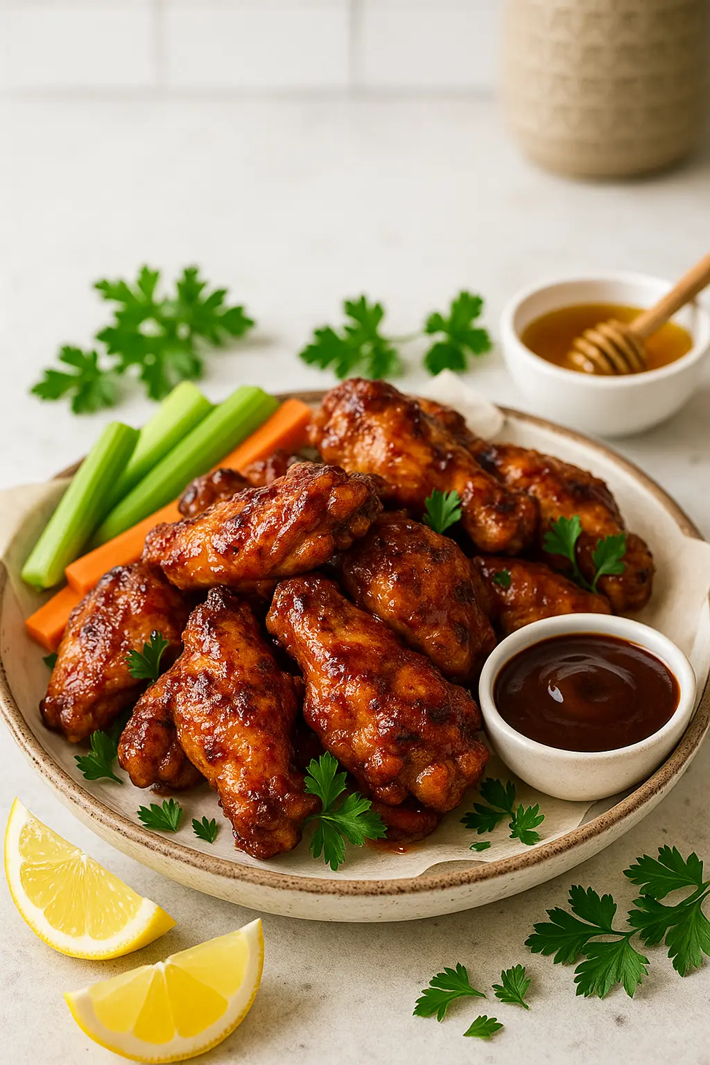 5-Ingredient Homemade Honey Barbecue Chicken Wings