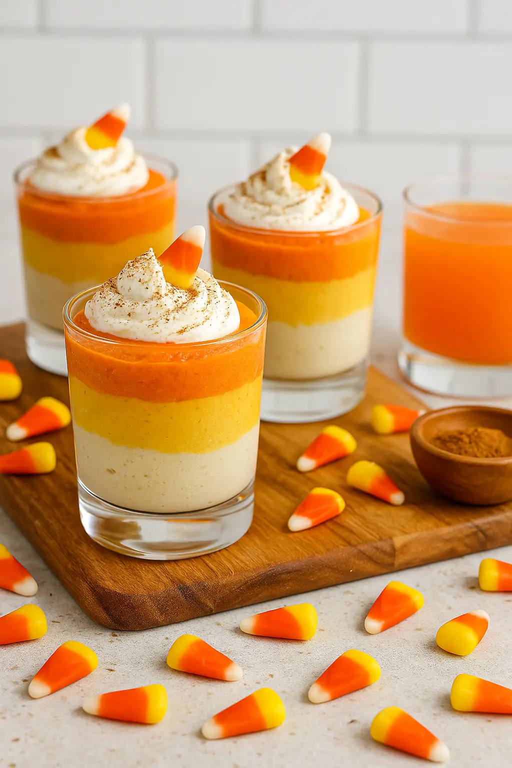 The Best Homemade Candy Corn Hummus Cups