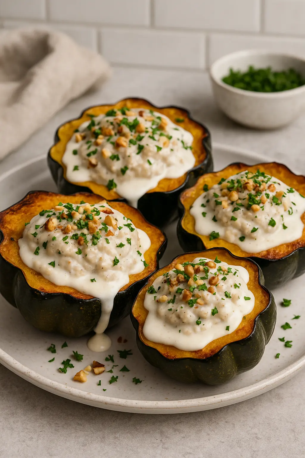 The Best Homemade Cranberry Stuffed Acorn Squash Baked
