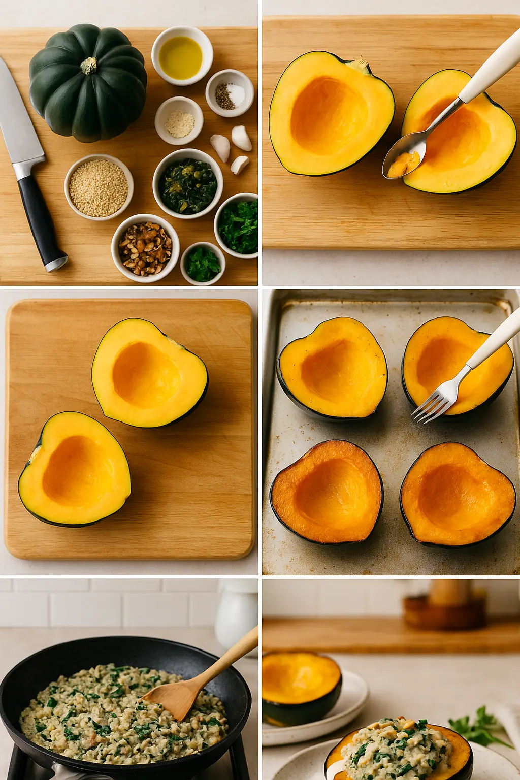 stuffed acorn squash baked