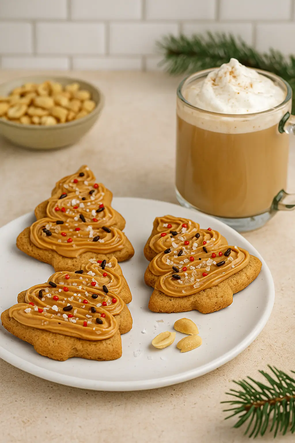 salted peanut butter christmas trees